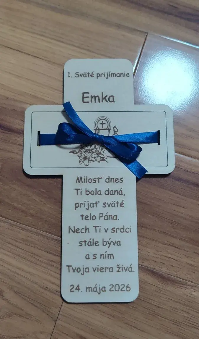 Krížik na peniaze na prvé sväté prijímanie