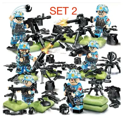 Rôzne sety vojakov 2 + doplnky - typ lego