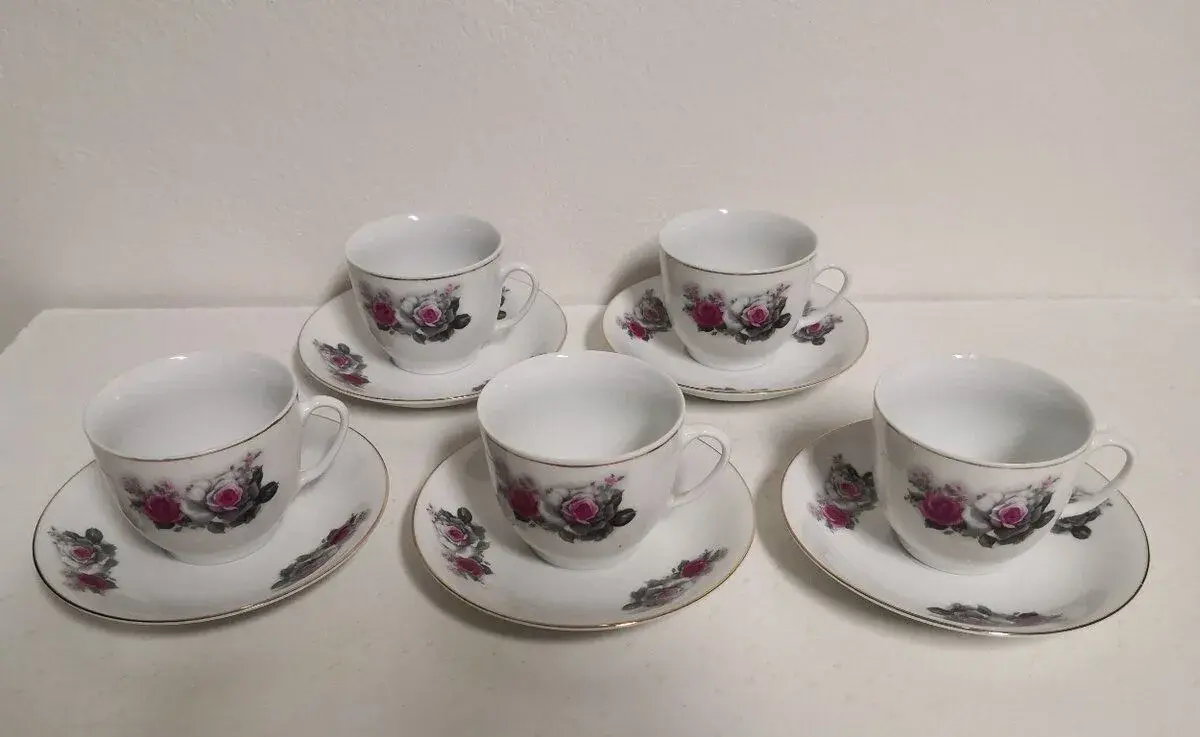 Šálky s podšálkami starý Čínsky porcelán Liling China