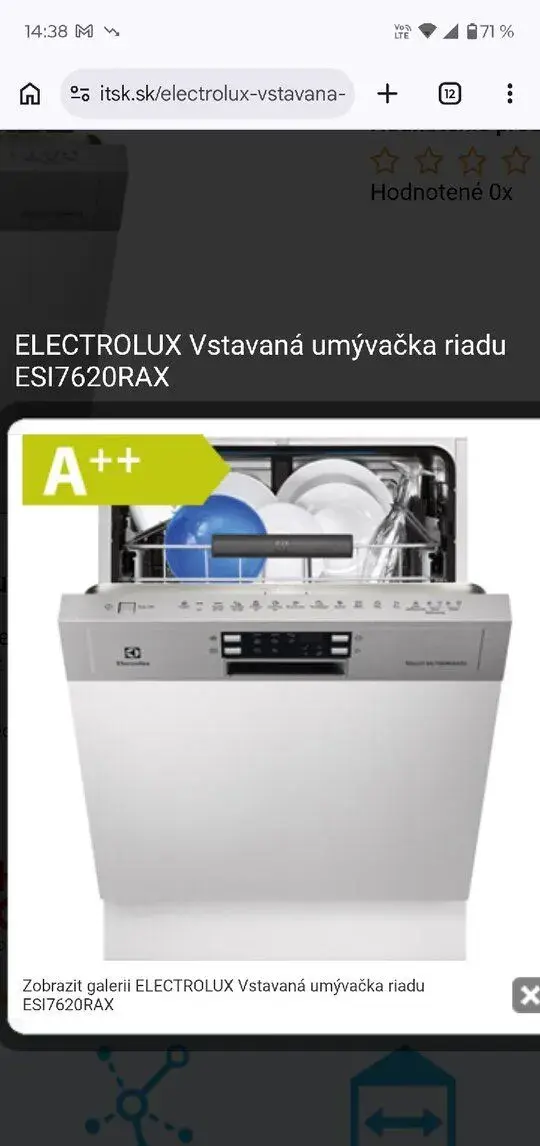 Umyvačka riadu Electrolux