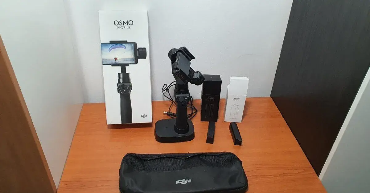 DJI Osmo Mobile 1 + 3x batéria, stojan, puzdro. stav