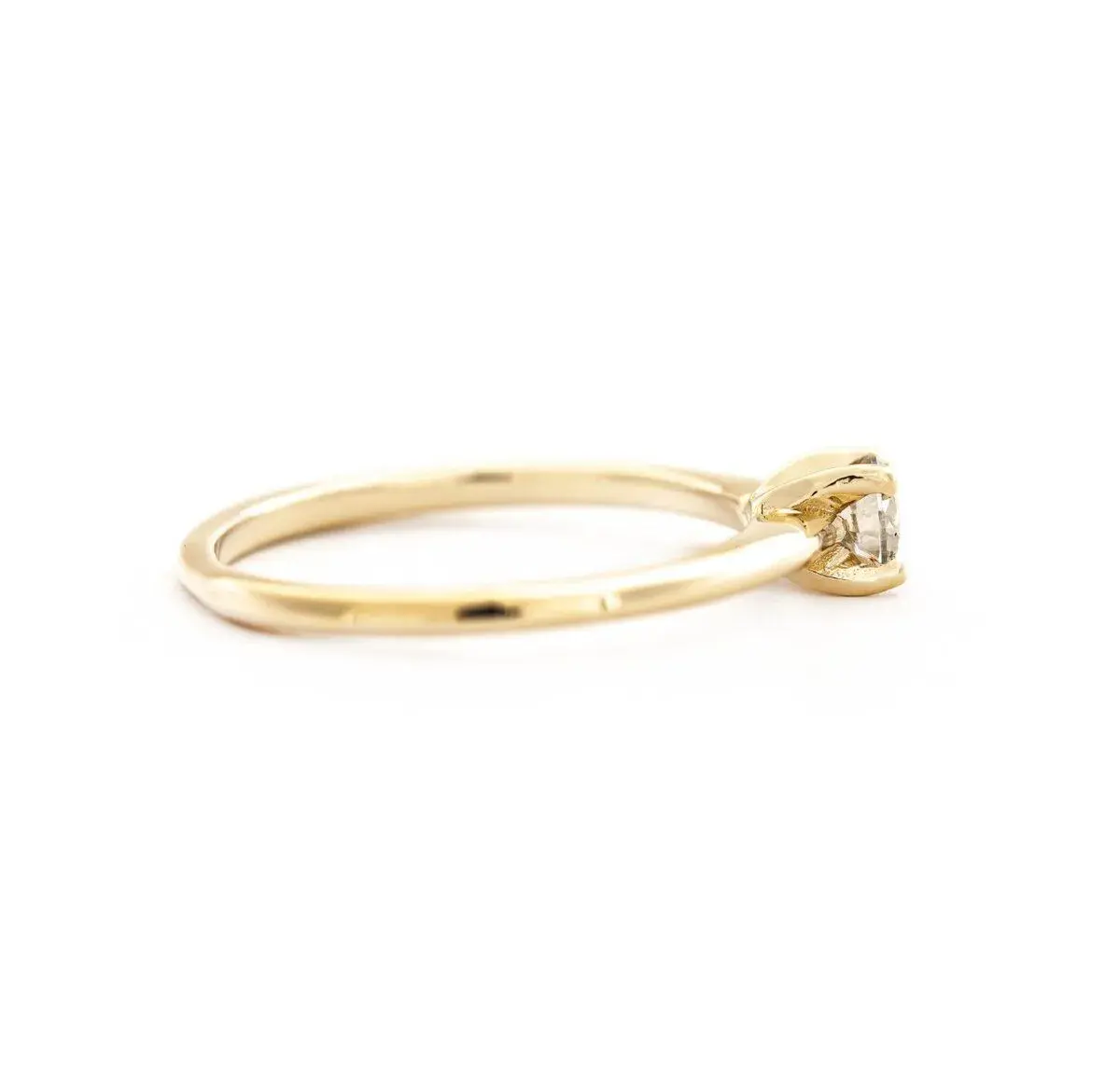 Zásnubný prsteň 14ct žlté zlato, žltý diamant 0,23ct, IGI