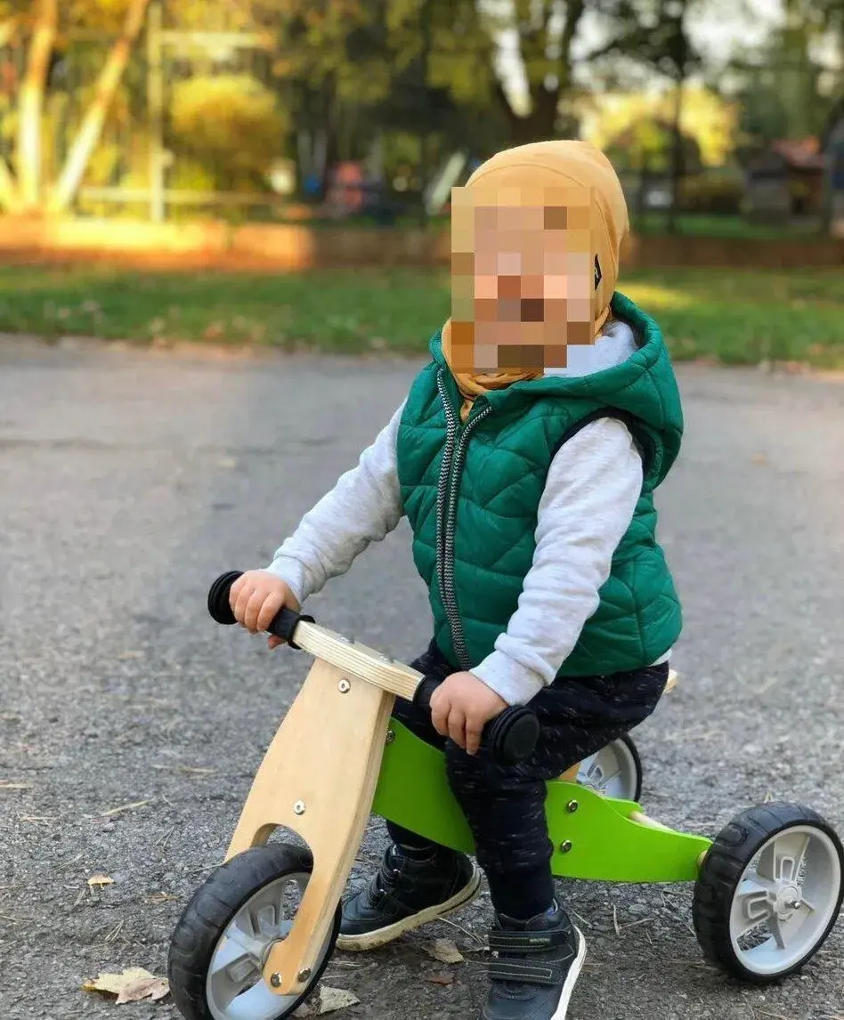 Drevena trojkolka Nicko mini zelena
