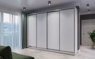 NOVÉ - Posuvné dvere na šatníkovú skriňu 300x240x60 cm biela