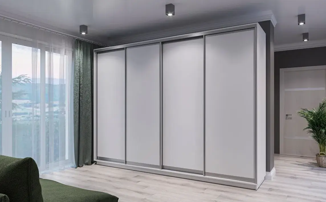 NOVÉ - Posuvné dvere na šatníkovú skriňu 300x240x60 cm biela