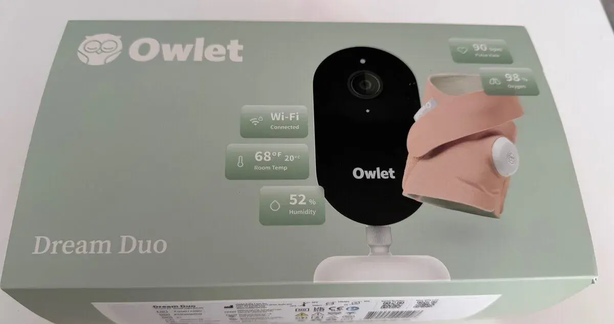 Owlet Dream Duo (ponožka + kamera) – v záruke, Dusty Rose