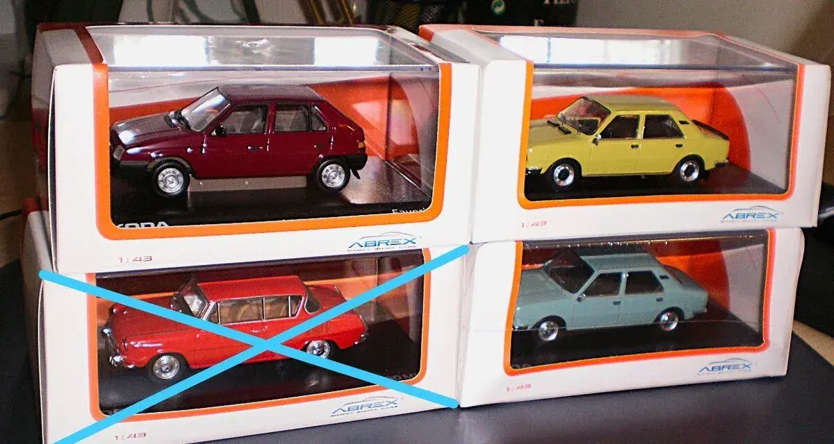 ŠKODA 105L/1977/ ,120L/1982/ , FAVORIT . 1:43 , ABREX