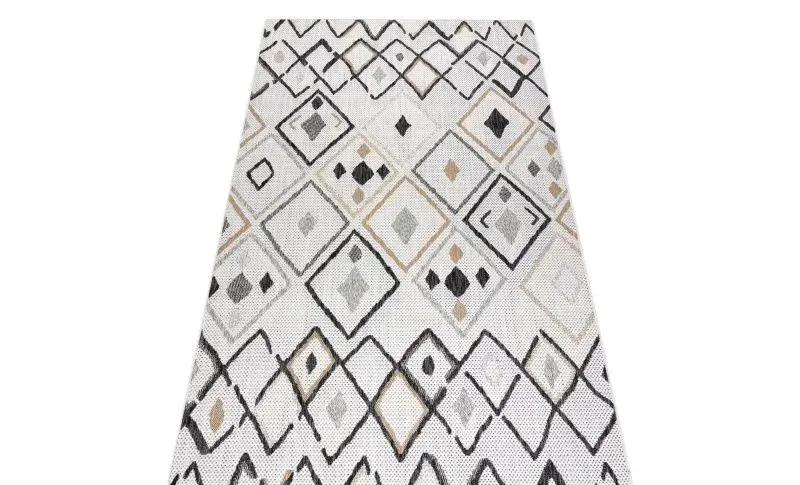 Koberec SISAL COOPER krémový-čierny 80x150