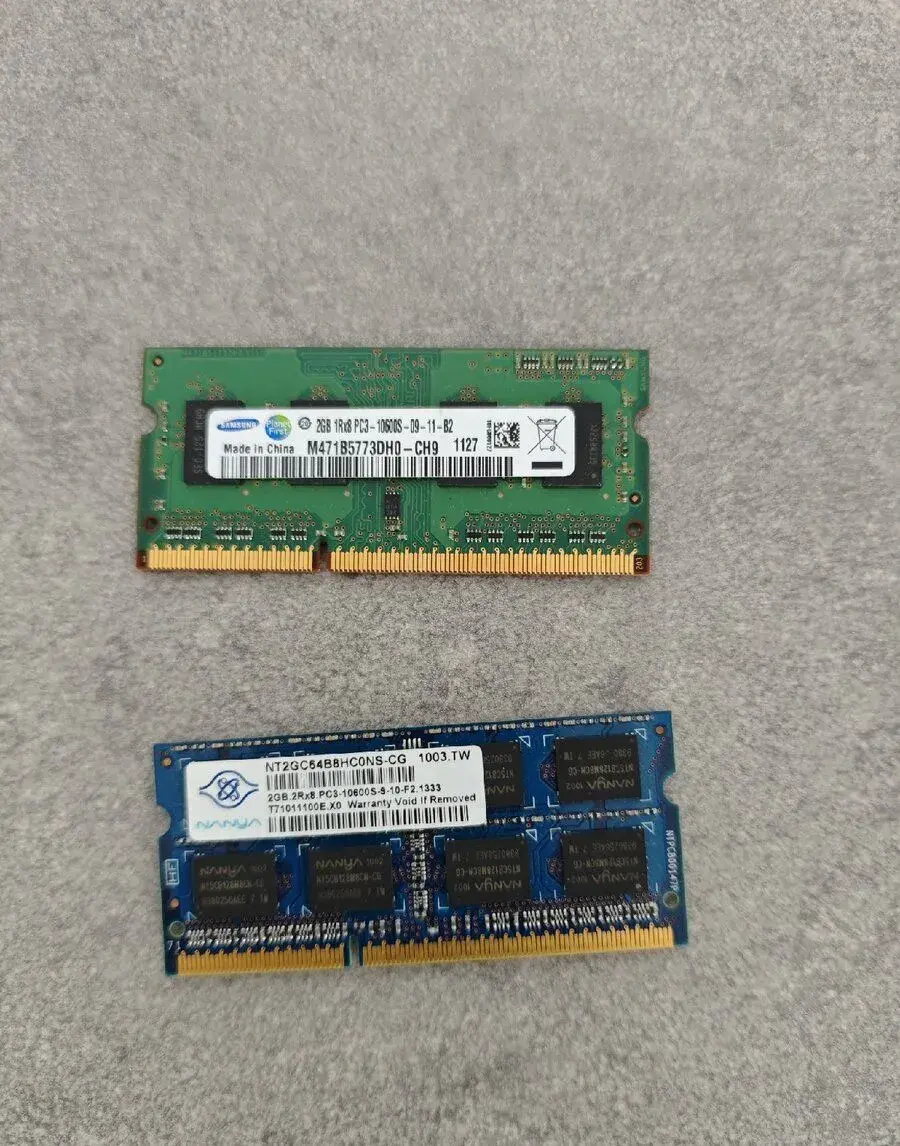 2x 2gb ramky ddr3 do notasku