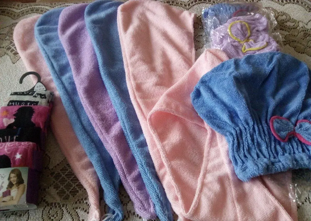 Čiapky- detské uteráky na vlasy, čiapky froté
