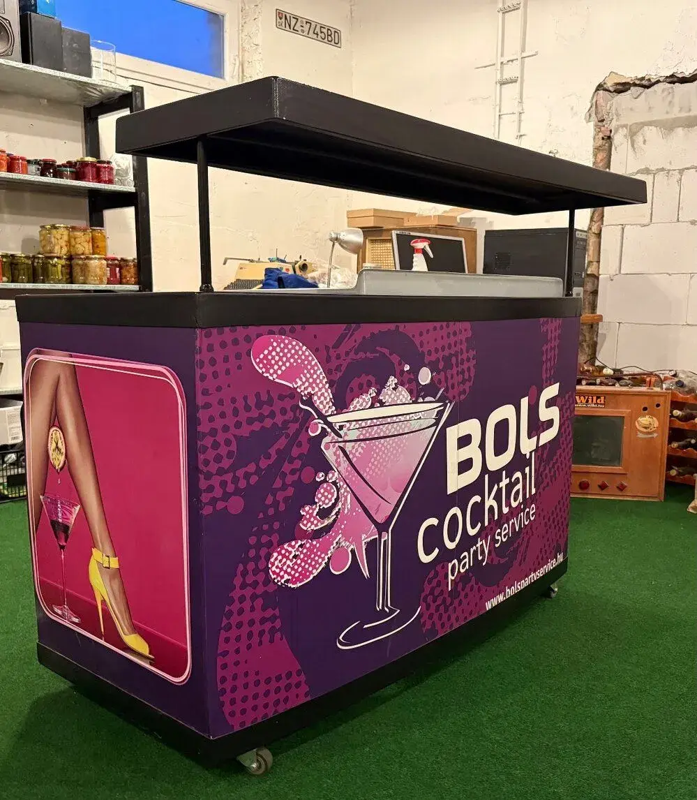 Mobilný koktailový bar – rozkladací, prenosný