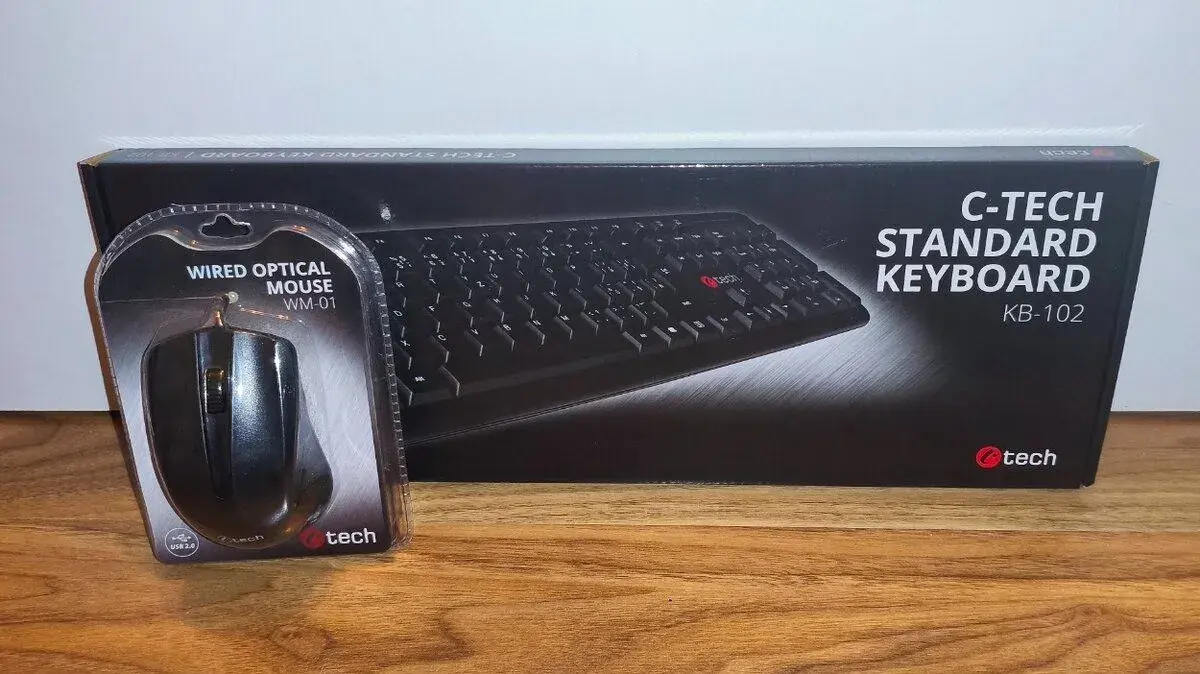 C-TECH KB-102 klávesnica a myš,USB,káblová,nová,super cena