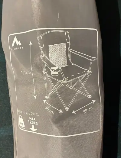 McKINLEY kempingová skladacia stolička Faro 200 XL I