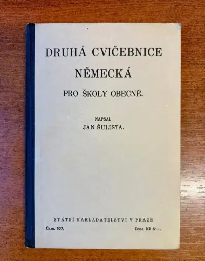 Historická učebnica, cvičebnica nemčiny - Šulista J., r.1932