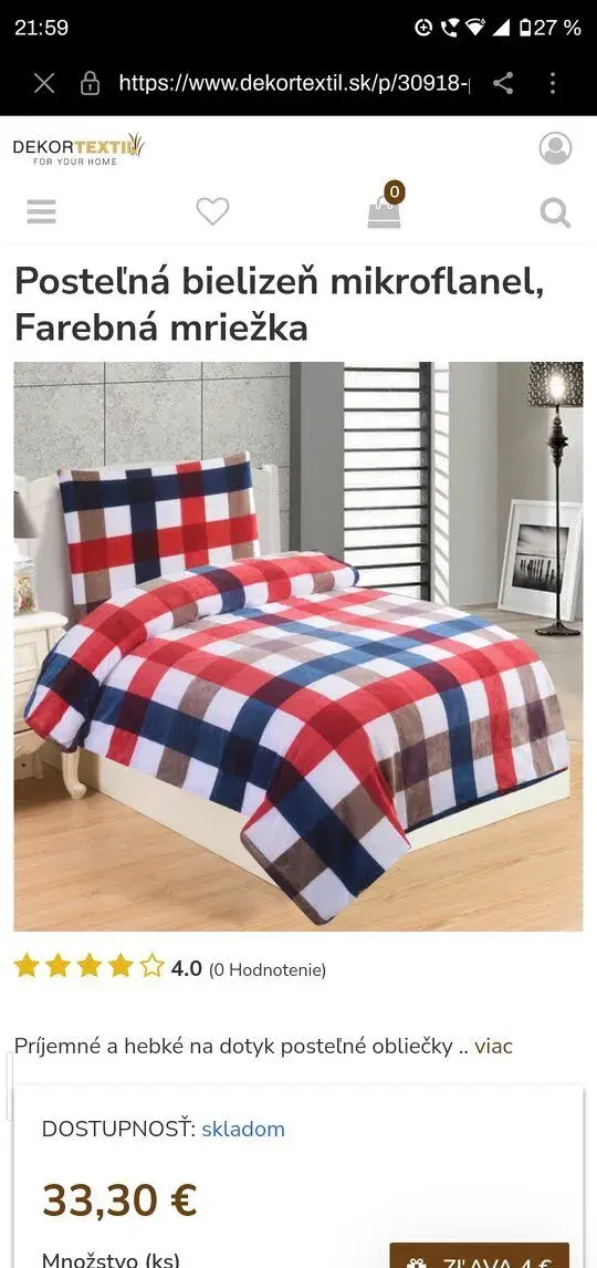 Teplučke posteľné prádlo-sada na paplón a vankúš