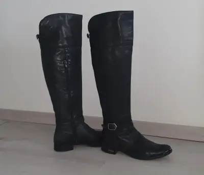 Vysoké kožené čižmy Victim v.40
