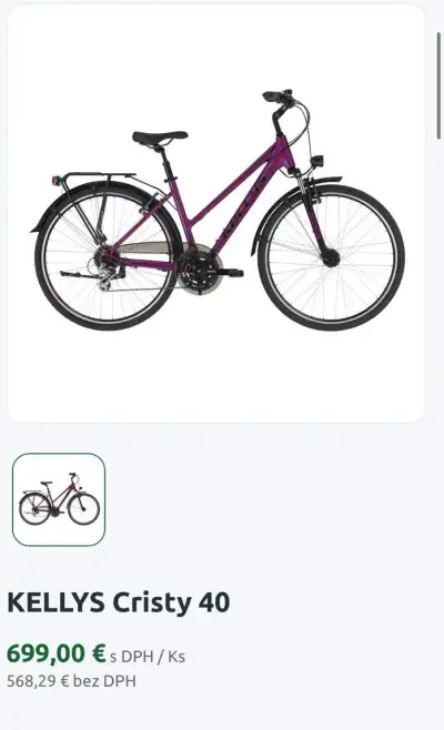 Trekkingovy bicykel Kellys Cristy 40