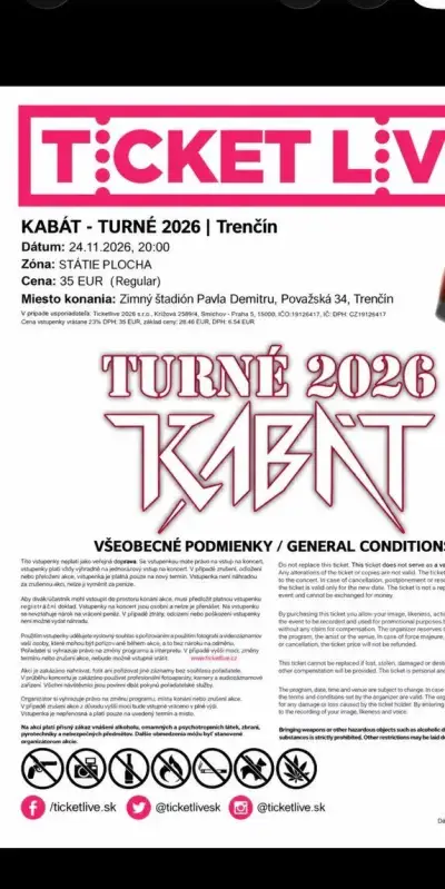 2 lístky na KABAT TRENČÍN