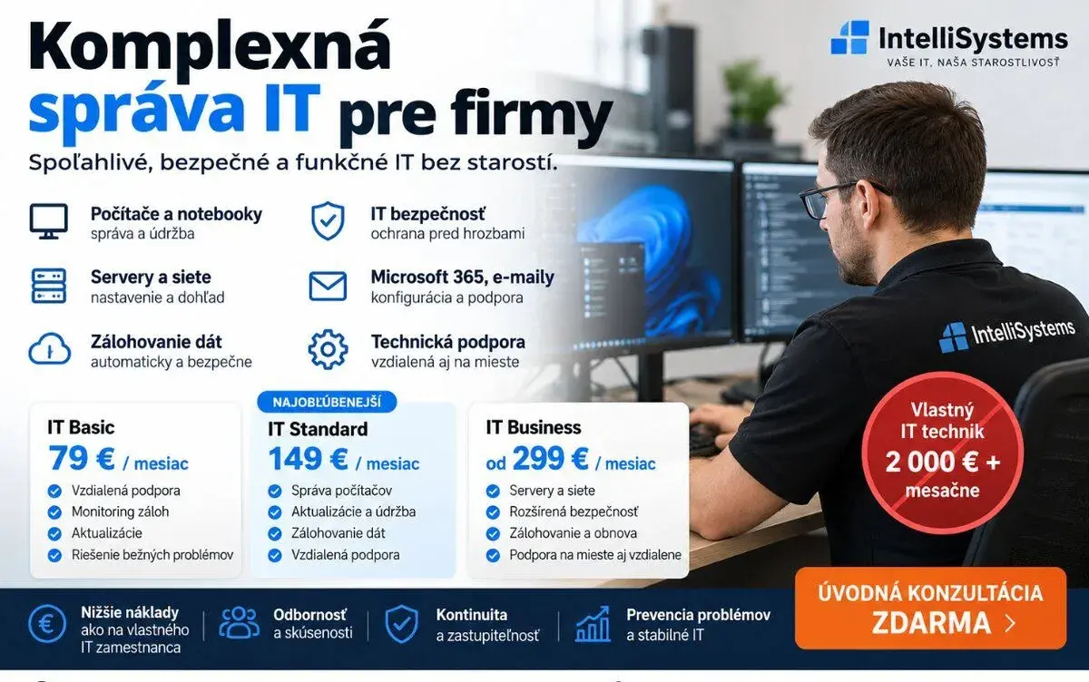 Komplexná správa IT pre firmy - už od 79 € mesačne