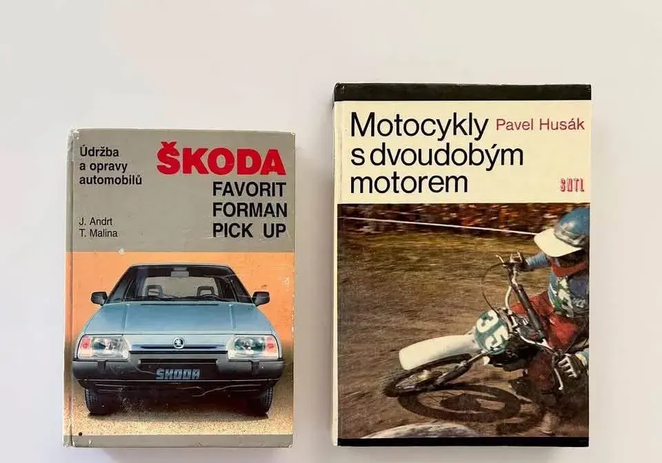 Škoda + old school motorky