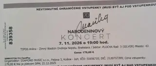 Lístky na narodeninový koncert Mariky Gombitovej