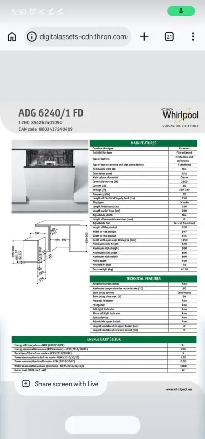 Mycka riadu Whirlpool