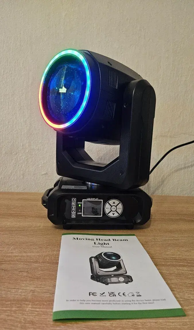 Rotačné hlavy 200W Beam s ORing - zoom, rainbow, prizmy