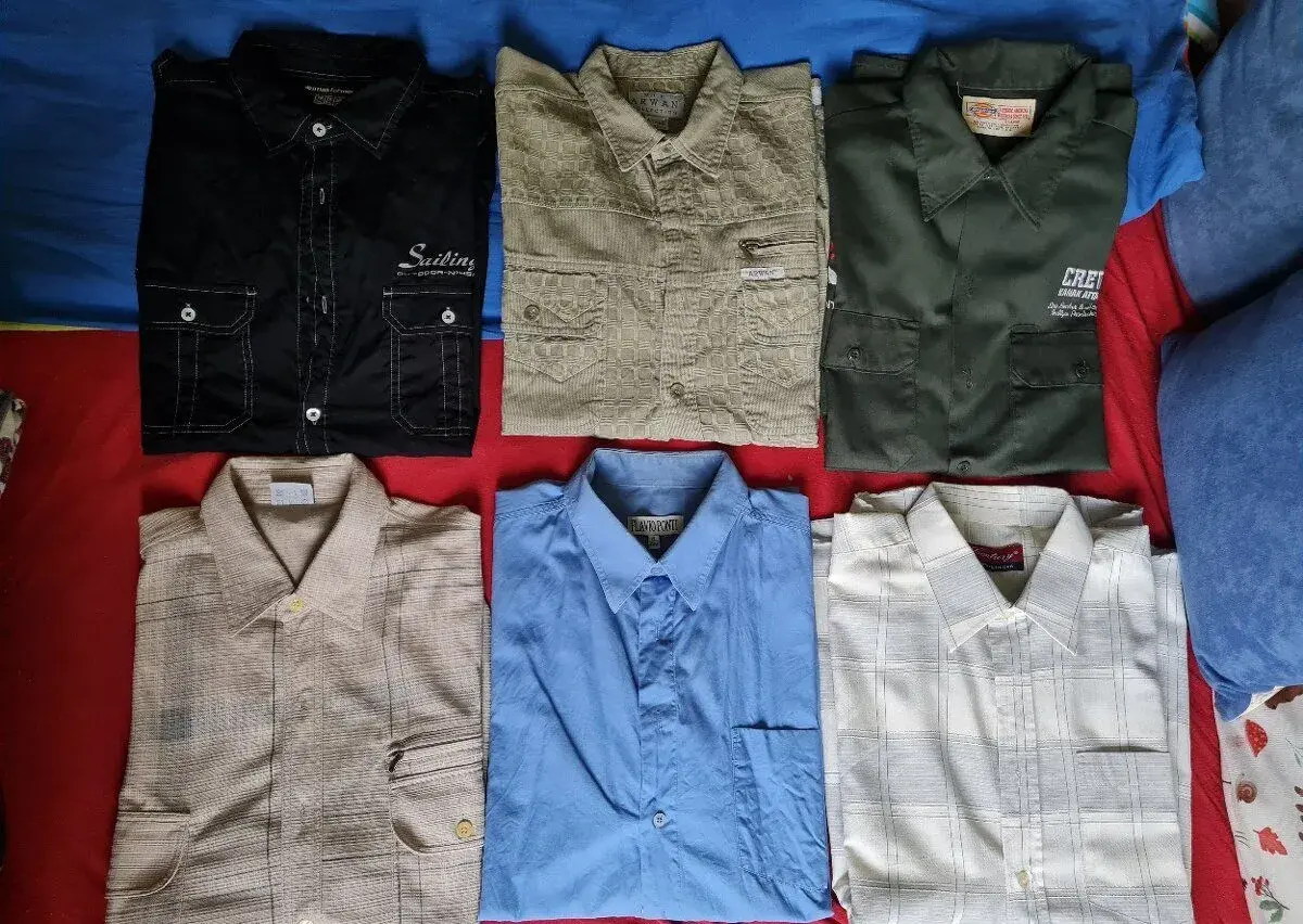 Pánske košele s krátkym rukávom - 43 (L / XL)
