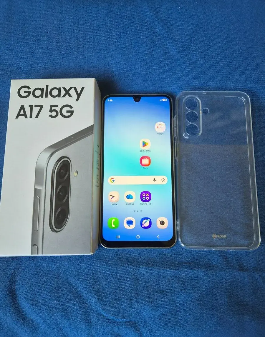 Samsung A17 5g duos silver top stav komplet 4g pamäť 128gb n
