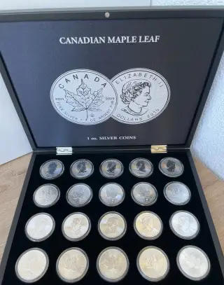 Strieborná investičná sada mincí Maple Leaf 1