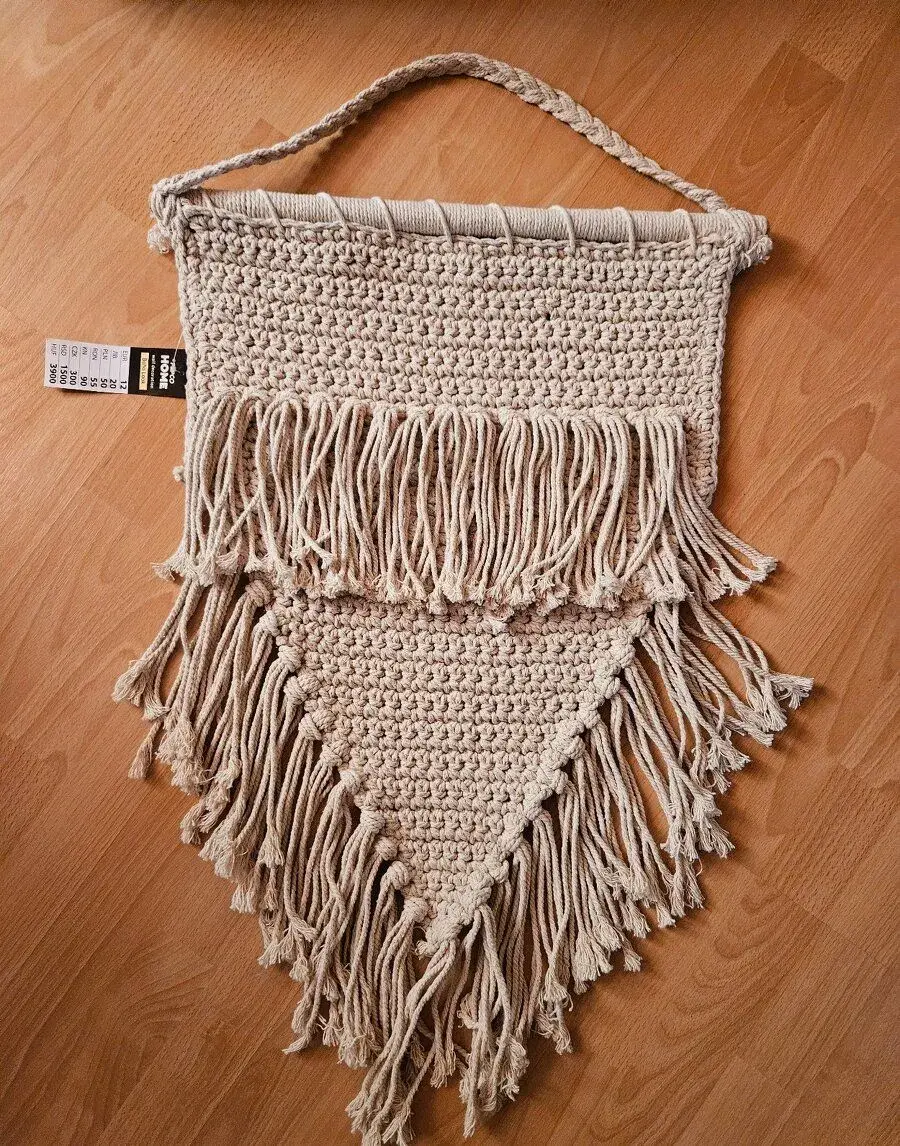 Macrame závesná dekorácia na stenu