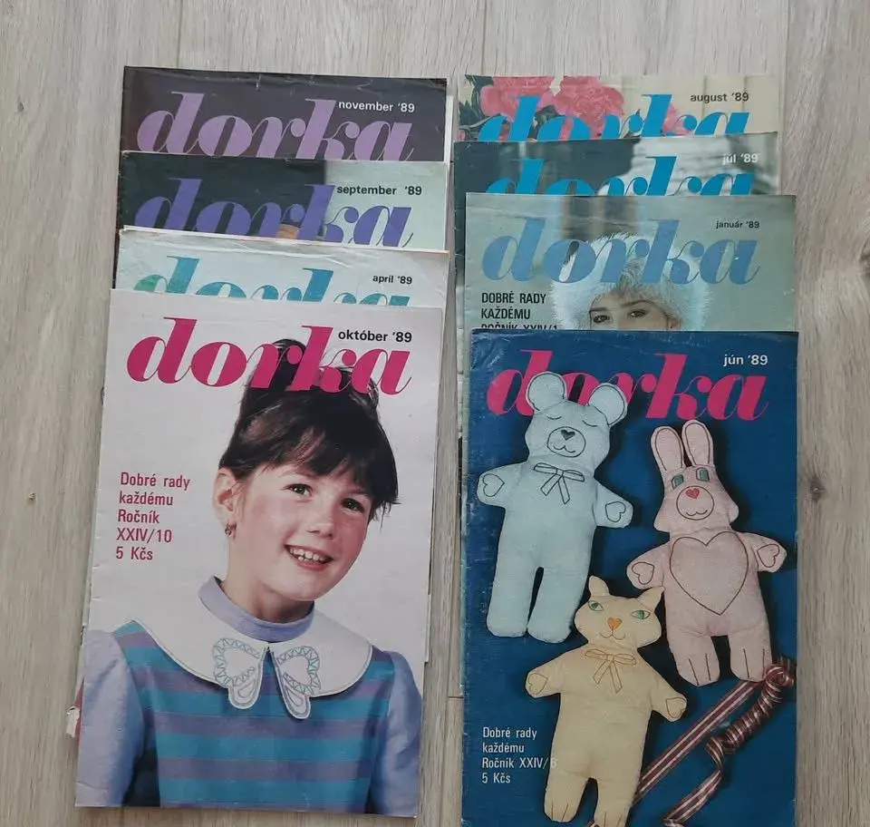 Časopis Dorka 1983, 1984, 1988, 1889 so strihmi