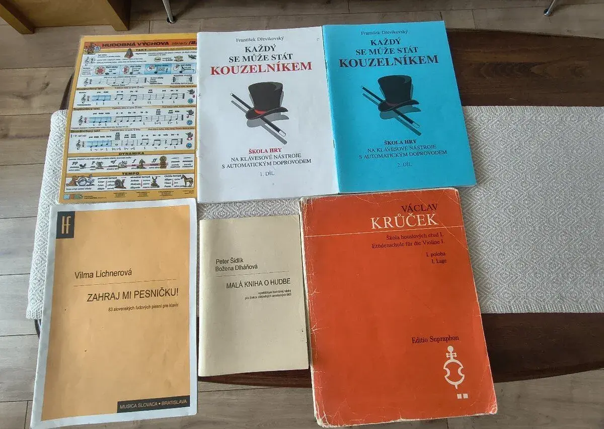 knihy hudba výučba ZAKLAD; KLAVÍR; HUSLE