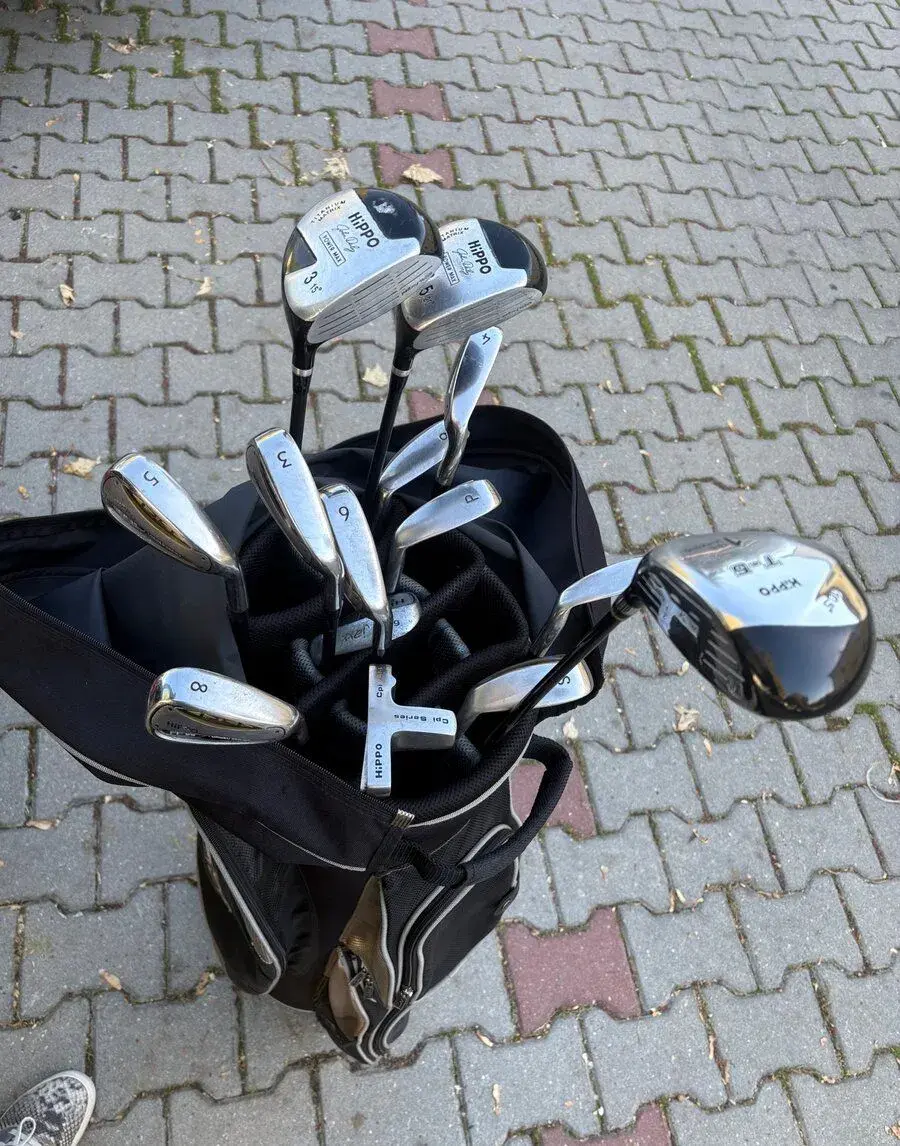 Golfový set - golfové palice, púzdro, loptičky, tíčka