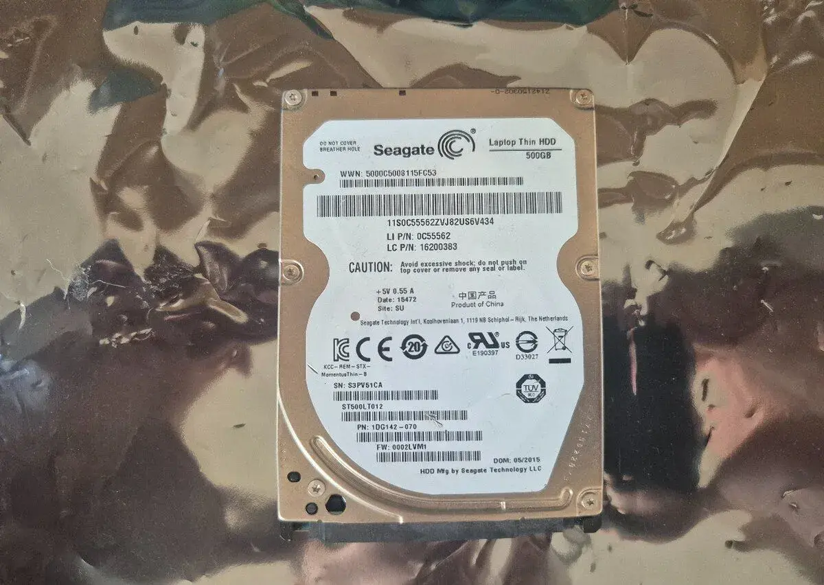 HDD 2,5" 500GB SATA Seagate Thin (1x)