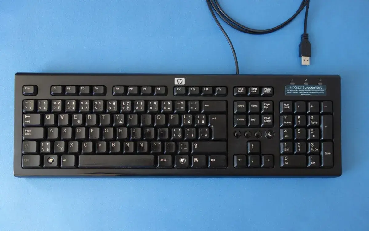 Klávesnica HP, CZ+SK, USB pripojenie