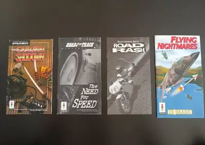 4 x manuál pre Panasonic 3DO hry