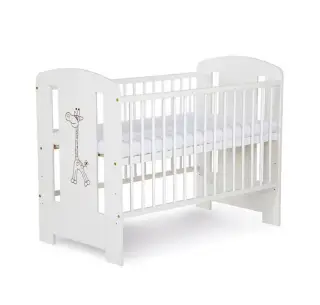 KLUPS Postieľka SAFARI drevená, 120 x 60 biela SET