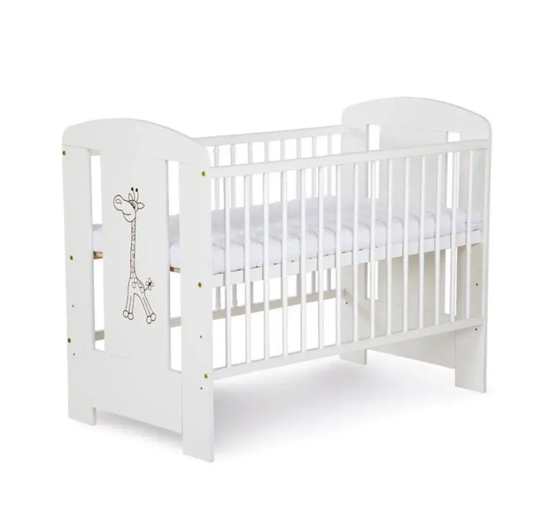 KLUPS Postieľka SAFARI drevená, 120 x 60 biela SET