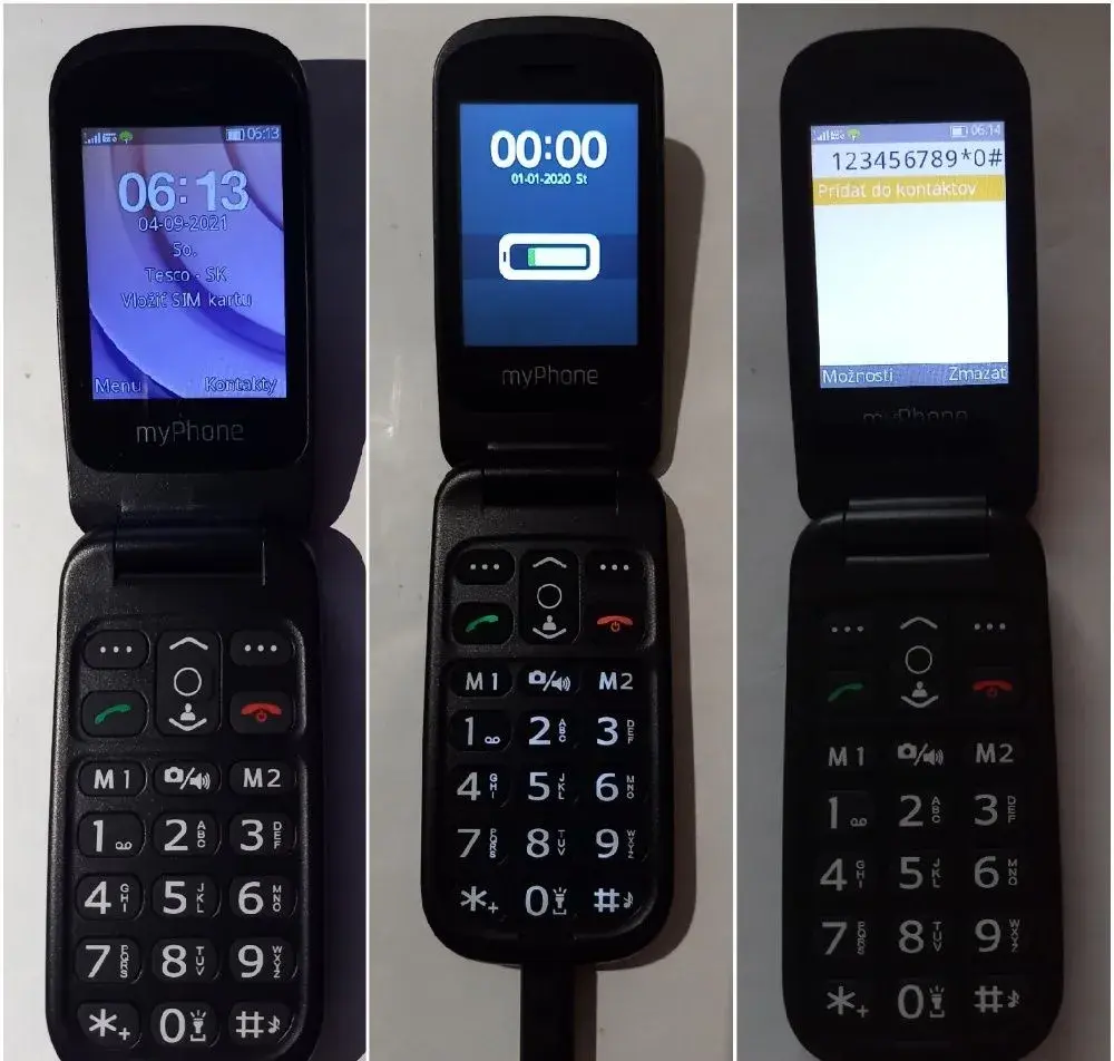 Klasické Tlačidlové Senior Mobily Veľký Display Dual Sim