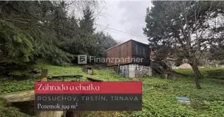 Záhrada a chatka v oblasti Rosuchov, Trstín, Trnava + 3D