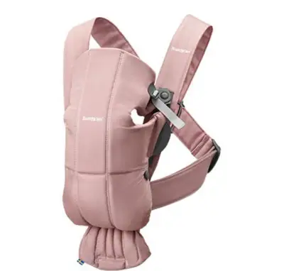 BABYBJÖRN Mini Dusty Pink Woven nosič pre bábätká