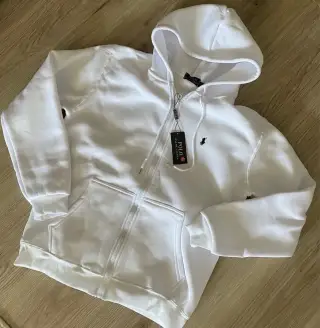 Značková mikina Polo Ralph Lauren veľkosť M L XL biela sivá