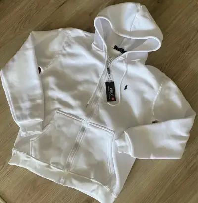 Značková mikina Polo Ralph Lauren veľkosť M L XL biela sivá