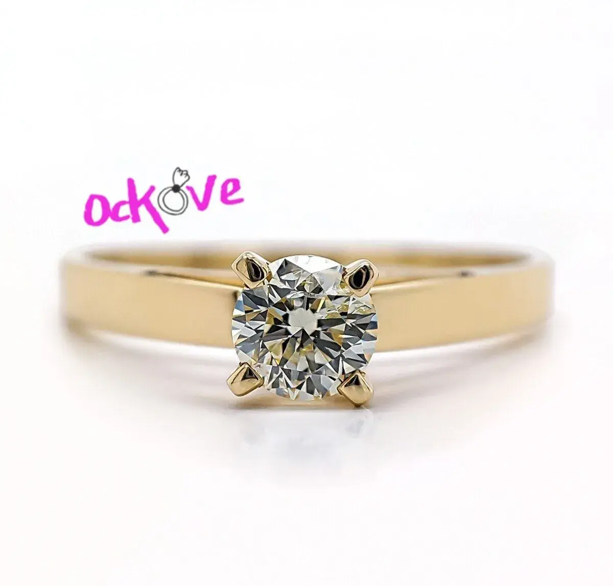 Zásnubný prsteň zo 14ct žltého zlata s diamantom 0,31ct