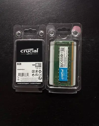 2x 8 GB RAM Crucial DDR4
