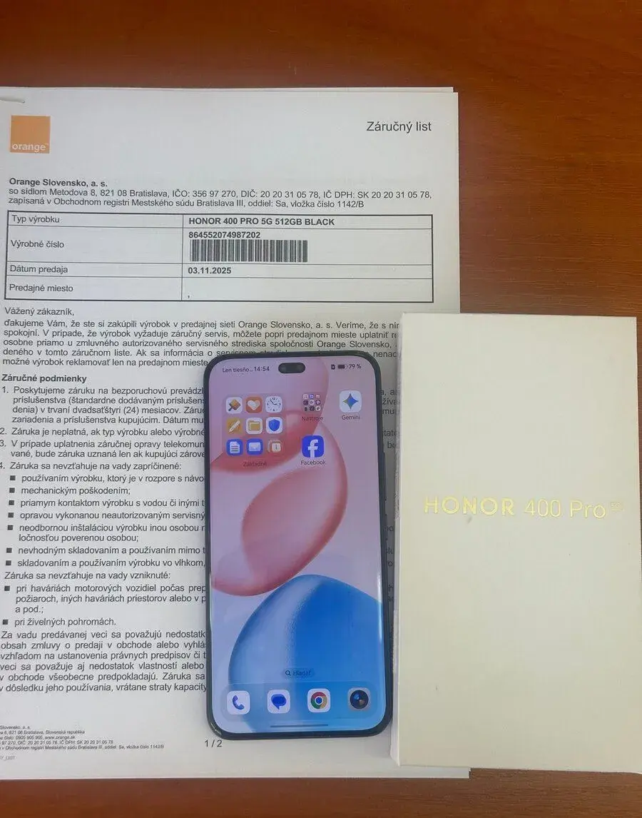 HONOR 400 Pro 12GB/512GB -Záruka Orange
