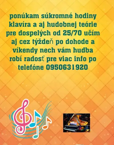 Súkromné hodiny klavíra