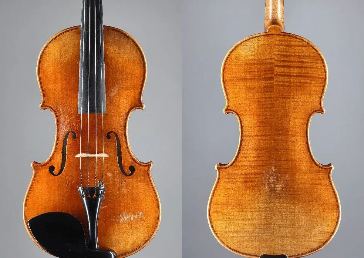 Staré nemecké husle z roku 1911 z dielne Schuster & Co.