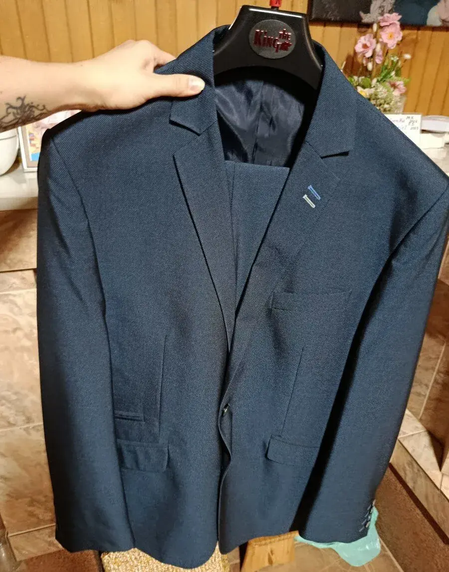 Pánsky oblek modrý 50/52